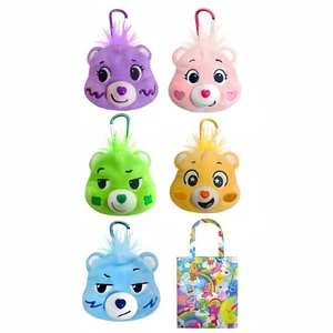 4'' Genuine Colorful Carebears Plush Small Pendant with Shopping Bag Girl Gifts - Picture 1 of 9