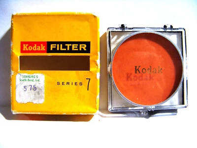 Filtro de luz do dia vintage Kodak série 7 tipo f 85c com estojo e caixa - em excelente estado usado - Imagem 1 de 3