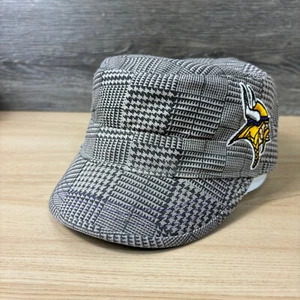 Minnesota Vikings Hat Strap Back Womens Gray Cadet Army Cap NFL Football - Picture 1 of 9