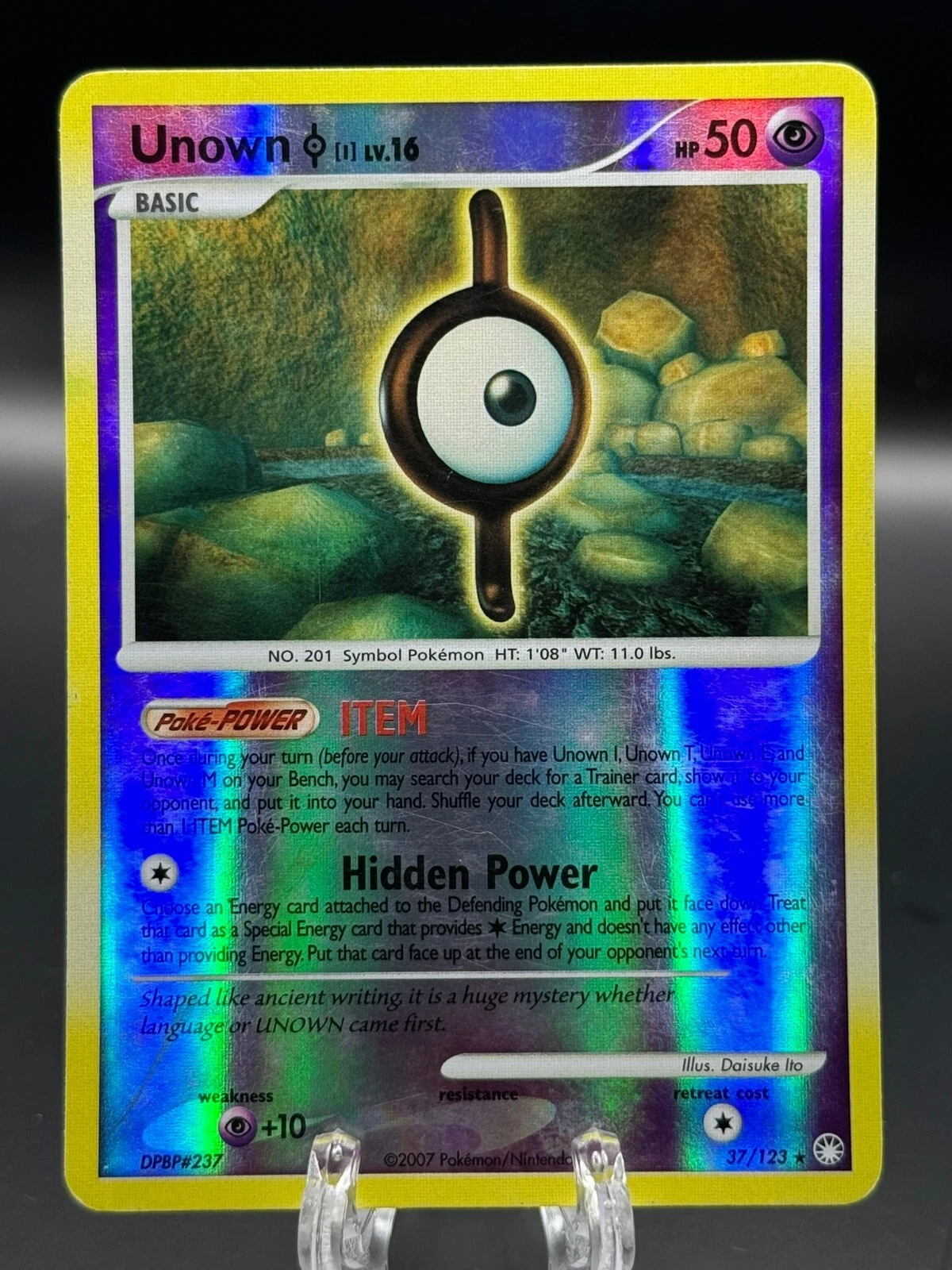 Unown I 37/123 Reverse Holo Mysterious Treasures Pokémon TCG