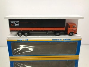 TEKNO HOLLAND 421 SCANIA LB 141 V8 HARRY VOS TRUCK+TRAILER -1:50- GOOD IN BOX - Picture 1 of 12