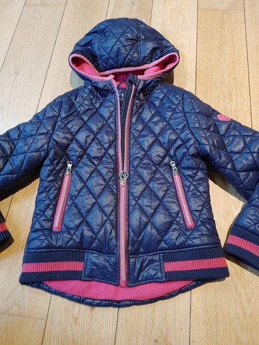 Cappotto trapuntato trapuntato Michael Kors per ragazze blu navy taglia età 5 6 anni