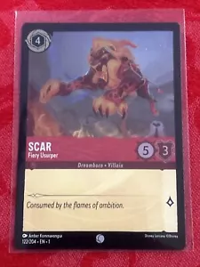 FOIL Disney Lorcana - Scar - Fiery Usurper - x4 122/204 | Pull to Sleeve FOIL - Picture 1 of 7