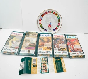 1996 ATLANTA USA OLYMPIC OFFICIAL SOUVENIR VINTAGE GUIDE MAP & Collectors Plate - Bild 1 von 4