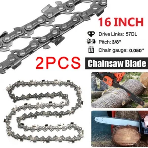 1/2X 16 Inch Chainsaw Saw Chain Blade Pitch 3/8LP 0.050 Gauge 57DL Drive Links - Picture 1 of 7