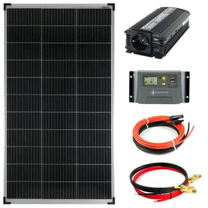 Solar Set 12V 140 Watt Solarpanel Wechselrichter 600W Solaranlage 10A PV 0% MwSt - Bild 1 von 8