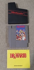 Nintendo NES - Dr. Mario - game cartridge, manual, sleeve - tested, working