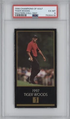 TIGER WOODS 1998 Champions of Golf Masters Collection 1997 PSA 6 - Image 1 of 2