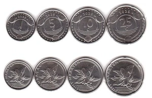 Curacao and Sint Maarten - set 4 coins 1 5 10 25 cents 2025 UNC 5 Cents Curacao - Picture 1 of 1