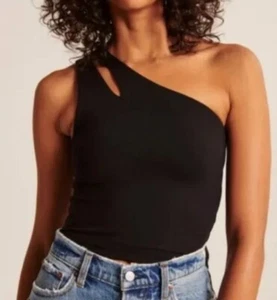 ABERCROMBIE & FITCH One Shoulder Cut Out Tank in Schwarz Größe S Small Damen - Bild 1 von 7