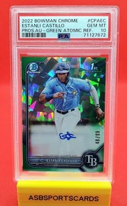 2022 Bowman Chrome Estanli Castillo 1st RC Auto Green Atomic Ref #/99 PSA 10 🆎️ - Picture 1 of 3