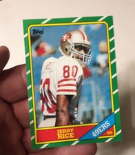 Jerry Rice  1986 Topps # 161  Football RC Rookie Card San Francisco 49ers