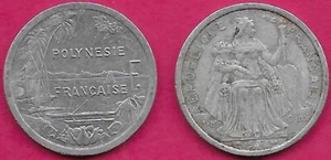 FRENCH POLYNESIA 1 FRANC 1997 VF-XF WITH I.E.O.M,LIBERTY SEATED ON THRONE,FACING - Picture 1 of 1