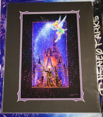 "Sueños hechos realidad 50th Tinker Bell William Silver Print 14"" x 18"" de los parques de Disney" Foto 1 de 2