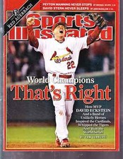November 6, 2006 David Eckstein St. Louis Cardinals Sports Illustrated NO LABEL