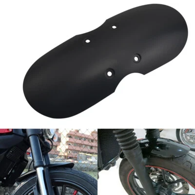 Black Short Front Fender Mudguard For Triumph Bonneville T100 Scrambler 2001-16 - Image 1 of 4