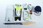 Nd County Cricket Kit 11Pc Set Bat Ball Pad Leg Guard Glove Bat Youths Mens Uk