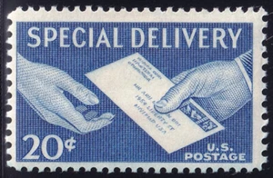 USA Sc #E20 - 20 cents deep blue - MNH (U/M) G-VG - Special Delivery - Picture 1 of 2