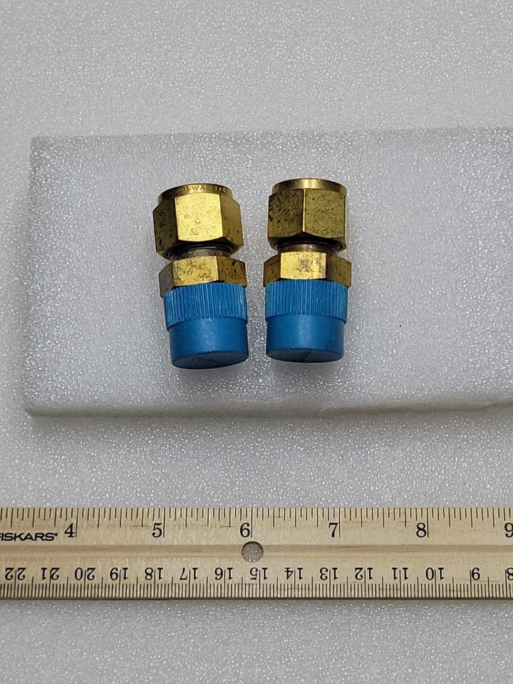 Swagelok Brass 1/2" Tube OD x 1/2" Mnpt Tubing Adapter B-800-1-8 NOS 2 Pack - Image 1 of 1