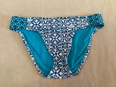 Biquíni Mossimo parte inferior feminina média estampado azul turquesa - Imagem 1 de 3