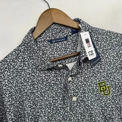 Baylor University Polo Shirt Men's Large Tall LT Black Floral Embroidered NEW - Image 1 of 4