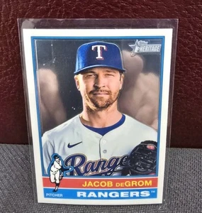 JACOB deGROM - 2025 TOPPS HERITAGE CHROME PARALLEL CARD #279 TEXAS RANGERS - Picture 1 of 2