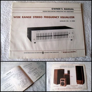 Vintage Realistic 31-3000 Wide Range Stereo Frequncy Equalizer Owner's Manual - Picture 1 of 1