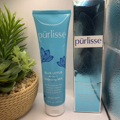 Purlisse Blue Lotus 4 in 1 Cleansing Milk  5.07 fl Oz 150ml Full Size New Sealed - Image 1 of 4