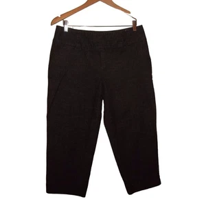 AB Studio Donna 8 Pantaloni Cropped Marrone Misto Cotone Casual o Abito Capri - Foto 1 di 4