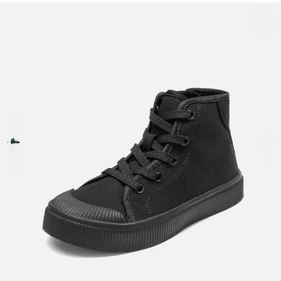 Dream Paris Canvas Sneakers Size 4 Big Kids Black Durable Toe Protection - Изображение 1 из 4