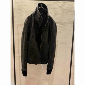 00s rick owens intarsia lederjacke - Bild 1 von 5