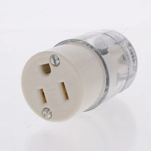 Hubbell Hospital Grade Straight Blade Connector CLEAR! 5-15R 15A 125V 515HSC - Picture 1 of 8