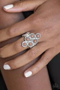 ~River Rock Rhythm~ brauner Stretch Ring Paparazzi Schmuck - Bild 1 von 2