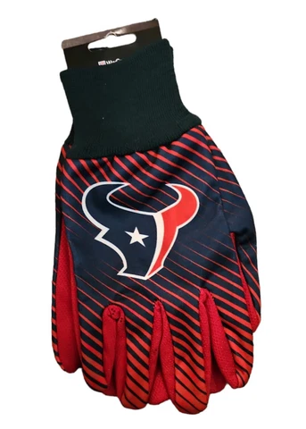 Houston Texans Utility Sport Gloves One Size Large Licensed NFL Wear Cover