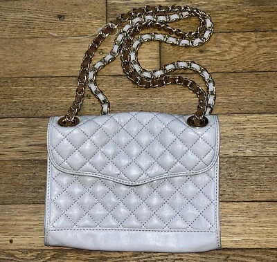 Bolso Bandolera Rebecca Minkoff Clásico Acolchado Mini Affair Gris Teniente con Correa de Cadena Foto 1 de 4