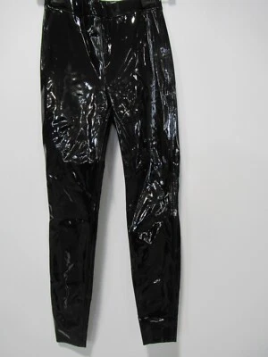 Pantalones de vinilo negros Alice + Olivia de Stacey Bendet Maddox talla 4 Foto 1 de 4