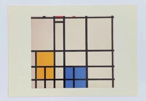 Piet Mondrian Composizione Londra Cartolina Arte 1986 The Buffalo Fine Arts Academy - Foto 1 di 2