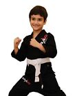 Brazilian Bjj Gi Uniform For Kid's 450 Gsm - Black With Free Belt And Bag