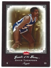 2005-06 Fleer Greats of the Game #36 David Thompson card, Denver Nuggets HOF
