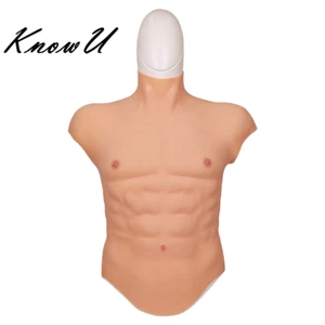 Lightweight Silicone Chest Muscle Belly Macho Man High Collar Version Cosplay - Picture 1 of 16