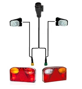 Rückleuchten Anhänger Set Anhängerbeleuchtung 13-polig Kabel Begrenzungsleuchte - Bild 1 von 7