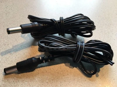 Plug 2.1 mm x 5.5 2 pack 5 ft DC Barrel Coaxial Power Wire Cable 22 AWG Cord - Image 1 of 4