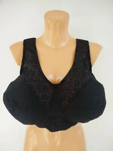 BNWT WOMENS 50F ANITA MICROENERGEN BLACK NON WIRED SOFT CUP SUPPORT BRA 5409 - Picture 1 of 6