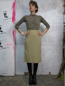 Stretch Rock gold knielang silvester 90er TRUE VINTAGE 90s golden stretch skirt - Bild 1 von 11