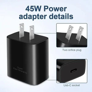 New 45W Super Fast Charger For Samsung Galaxy Note20 S22 S23+ Ultra S24 S23 S10 - Picture 1 of 11