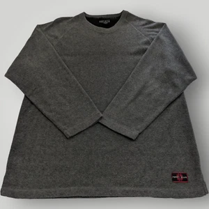 Perry Ellis Portfolio Para Hombre L GRIS Polar Suéter Manga Larga Suave Sudadera - Imagen 1 de 10