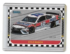 2020 Panini Donruss Racing NASCAR Checkered Flag BLACK NUMBERS Kyle Busch 4/18