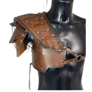 Disfraz medieval vikingo armadura de hombro único gladiador caballero caballeros disfraces - Imagen 1 de 2