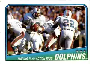 1988 Topps #189 Dan Marino HOF NICE Miami Dolphins w. Tony Nathan TEAM CARD - Photo 1 sur 3