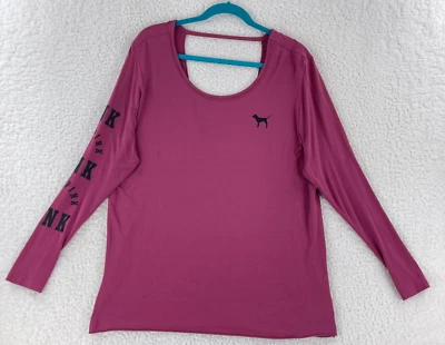 РОЗОВЫЙ Victoria's Secret супер мягкая рубашка женщин средний лиловый длинным рукавом эластичной - Изображение 1 из 4